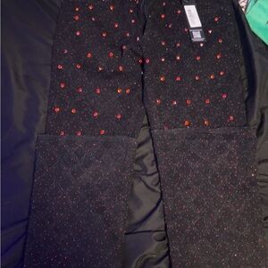 Men's Black Jeans with Red Accents